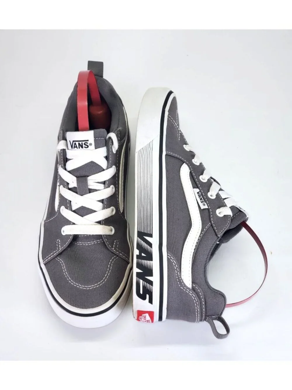 Vans Gray Canvas Filmore Old Fashion Kids' Skate Shoes Size 4 Youth 1684